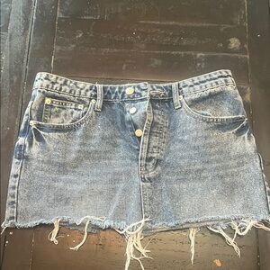 Signature8 Distressed Blue Denim Skirt